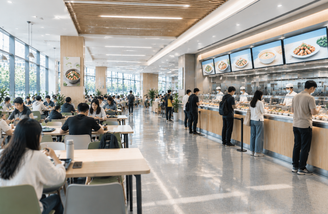 从排队到秒结算：天波 C31 双屏刷脸团餐消费机落地五菱集团食堂