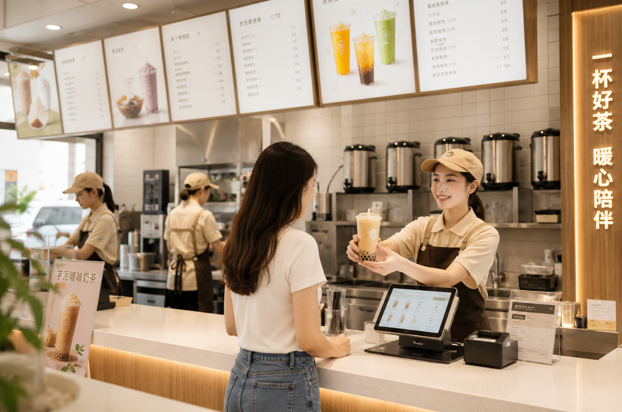 自助分流 + 人工兜底，天波双屏收银机助力门店数字化运营