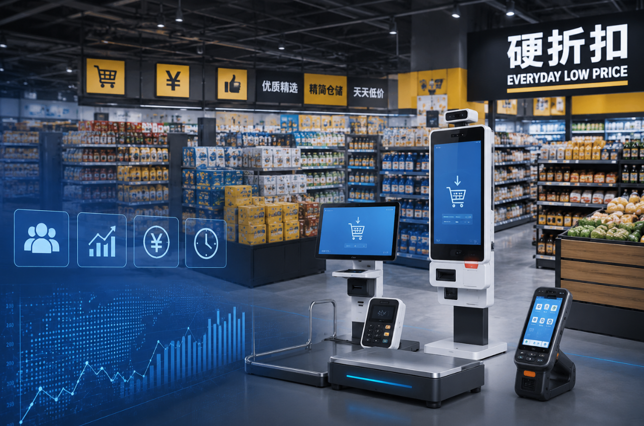 硬折扣超市加速扩张，自助收银与AI称重破解门店人力成本难题