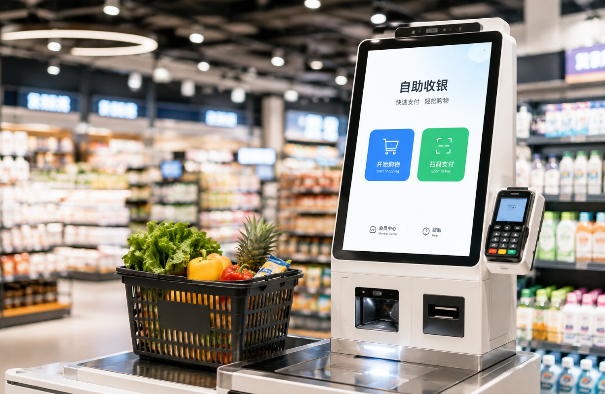 自助收银机怎么选？大商超 / 生鲜 / 小店选型指南